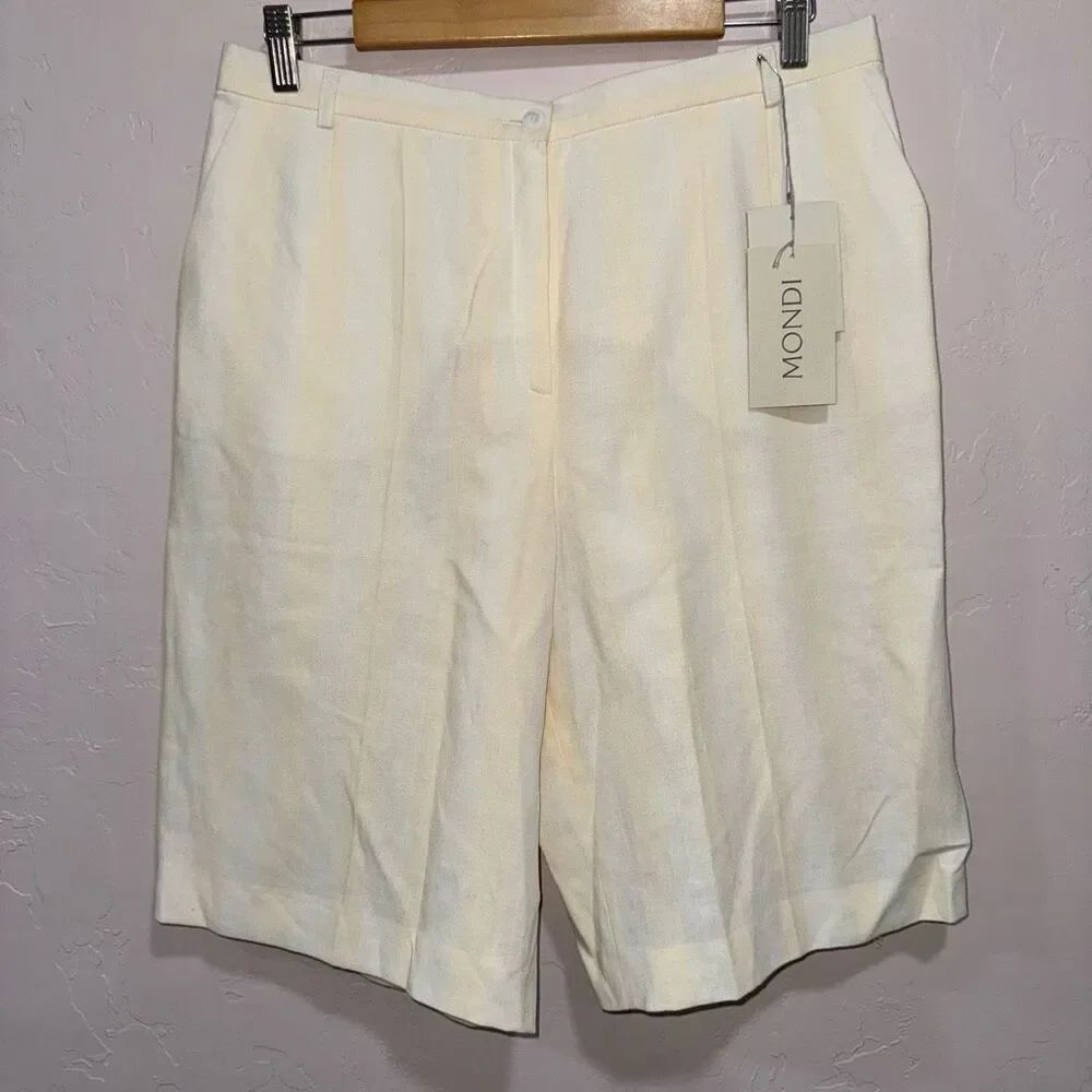 New Vintage Mondi Size 44 yellow & cream Shorts (US 12)